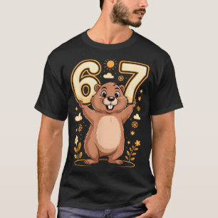 Camisa engraçada do Dia da Marmota com 67 marmotas