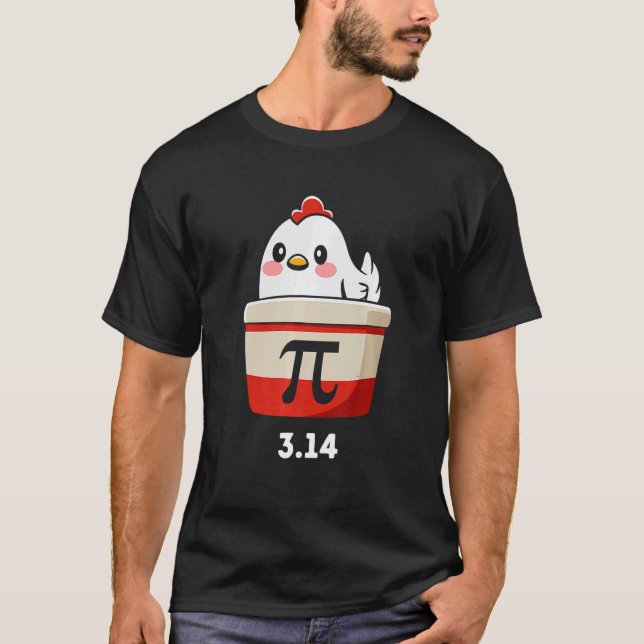 Camisa engraçada do Dia do Pi da Galinha Caipira M (Frente)