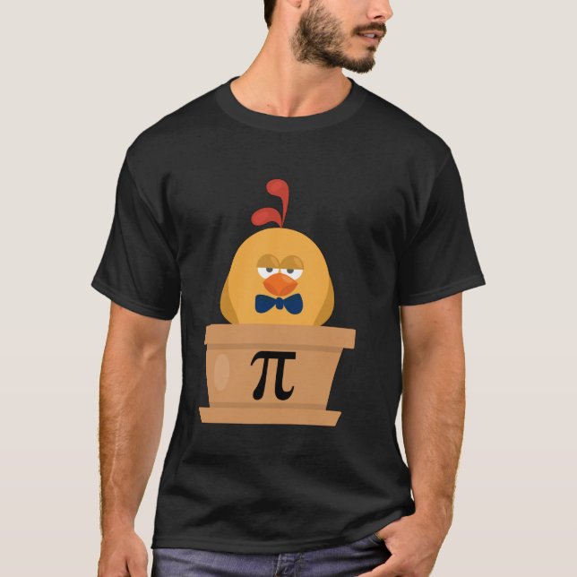Camisa engraçada do Dia do Pi da Galinha Pot Geeka (Frente)