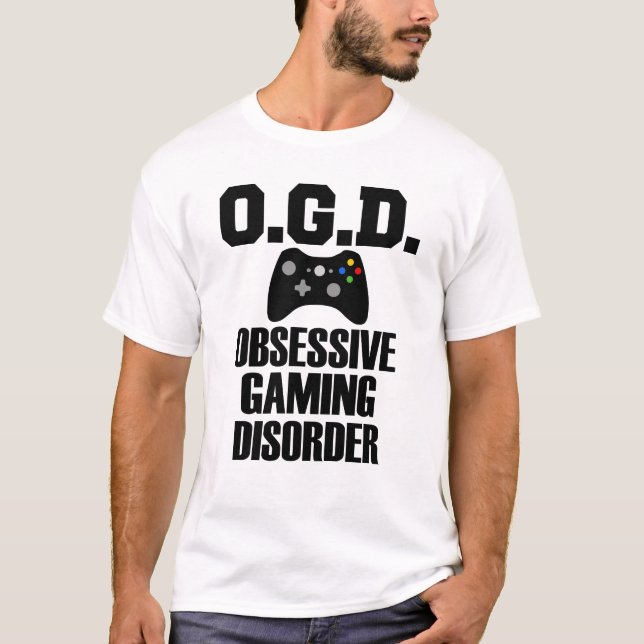 Camisa engraçada do gamer da desordem obsessiva do (Frente)