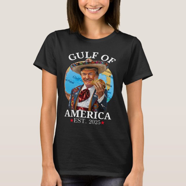 Camisa Engraçada Do Golfo Da América Do Norte No L (Frente)