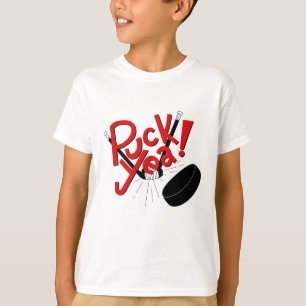 Camisa engraçada do hóquei dos miúdos