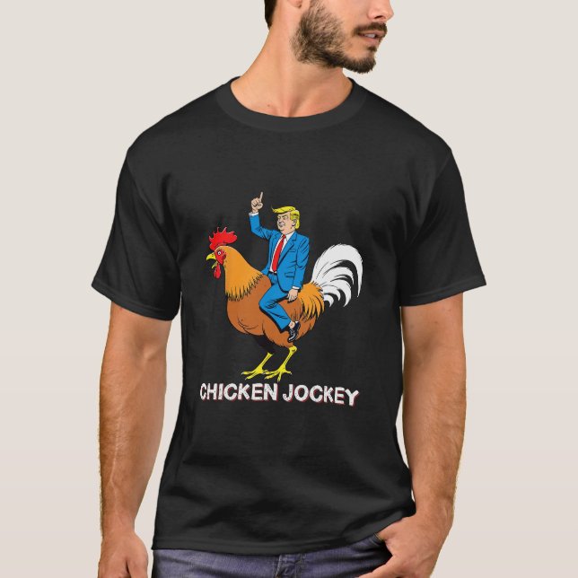 Camisa engraçada do Jockey de Frango Trump Meme de (Frente)