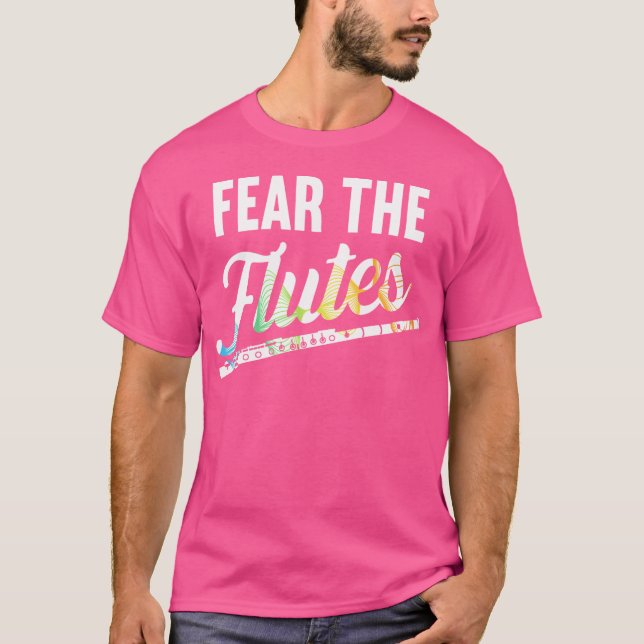 Camisa Engraçada Do Jogador De Flauta Teme O Prese (Frente)