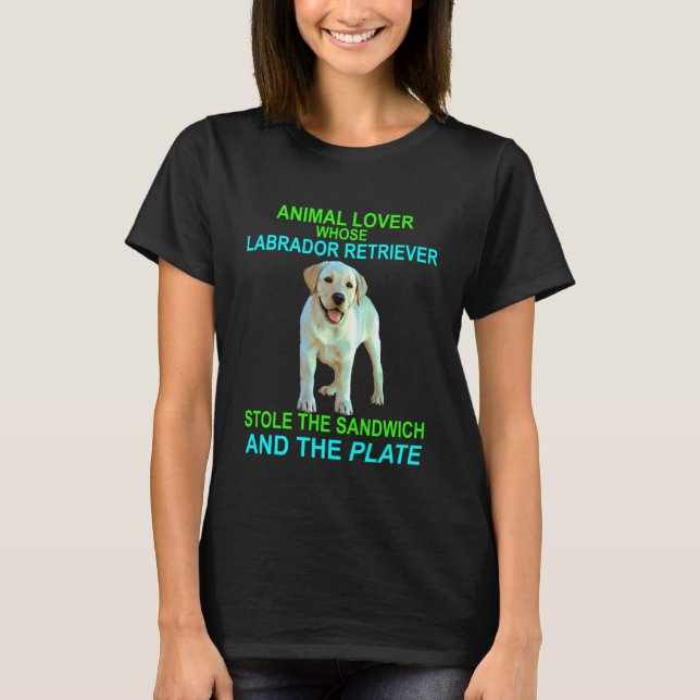 Camisa engraçada do Labrador Retriever para homens (Frente)