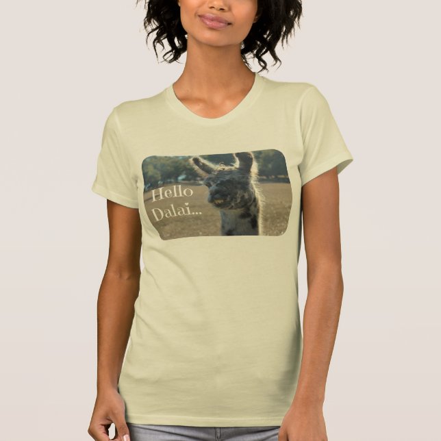 Camisa engraçada do lama, olá! Dalai (LAMA de (Frente)