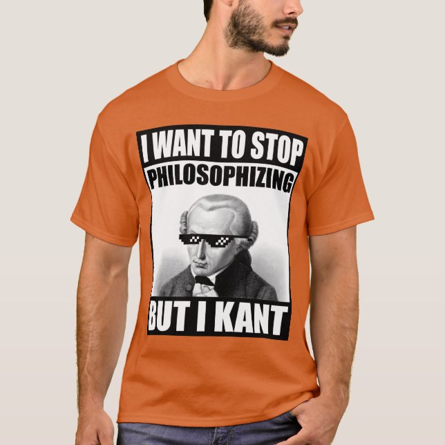 Camisa engraçada do meme de Kant Filosofando amigo (Frente)