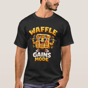 Camisa engraçada do modo de ganhos de waffle, blus