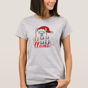 Camisa engraçada do Natal do lama do la do la d