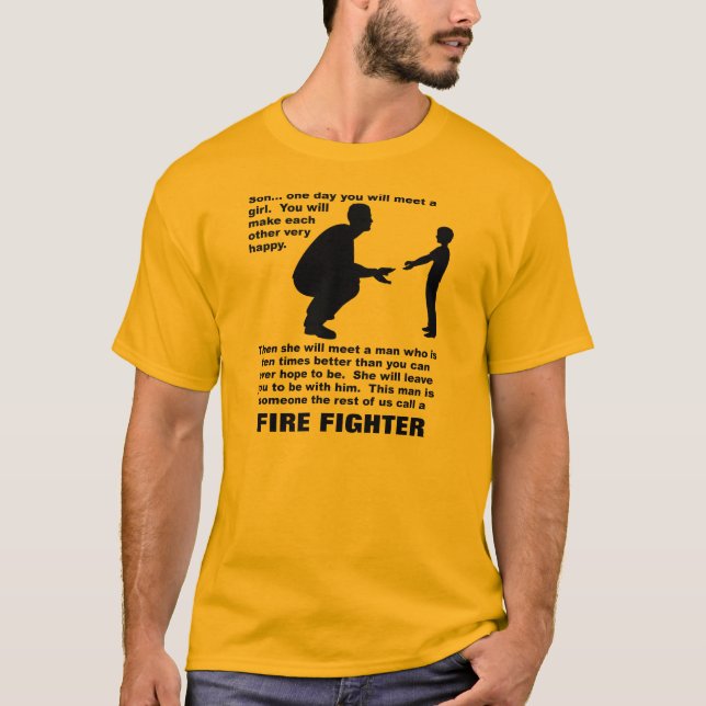 Camisa engraçada do orgulho do bombeiro com consel (Frente)