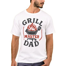 Camisa engraçada do Papai Mestre da Grelha BBQ