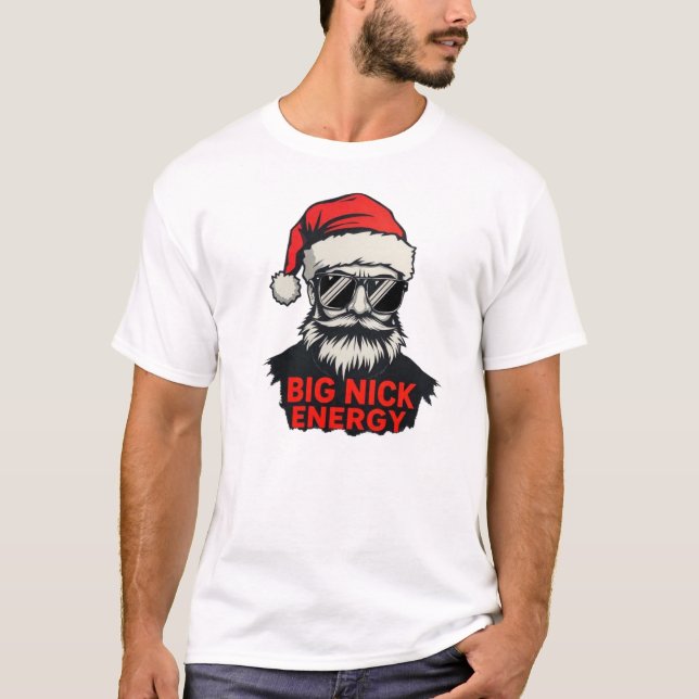 Camisa engraçada do Papai Noel Big Nick Energy (Frente)
