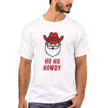 Camisa engraçada do Papai Noel cowboy gráfico
