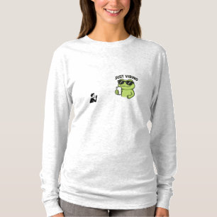 Camisa engraçada do sapo legal “Só Vibando”