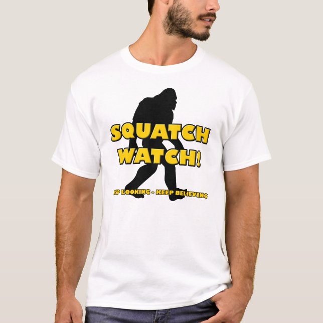 Camisa engraçada do Sasquatch, Pé Grande, Yeti, Sq (Frente)
