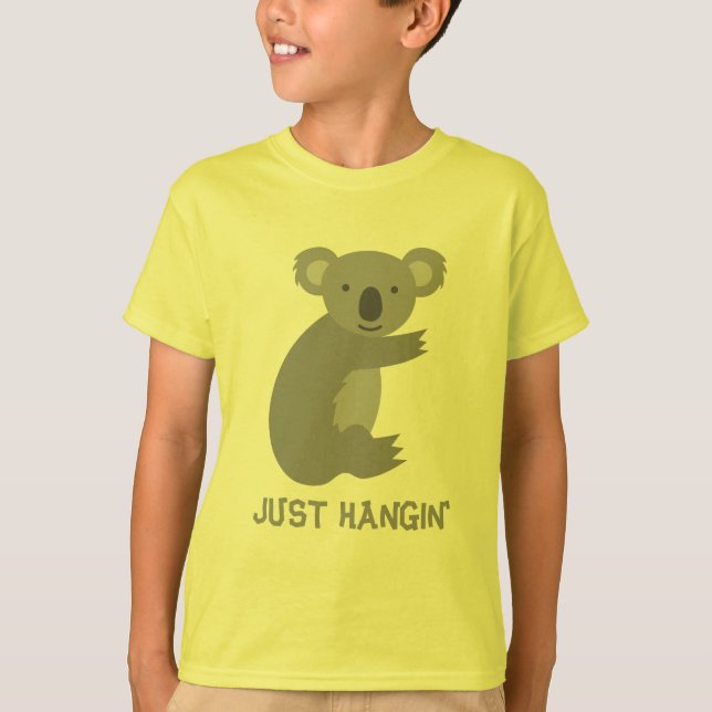 Camisa engraçada do urso de koala t para miúdos (Frente)