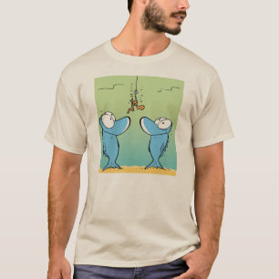 Camisa engraçada dos desenhos animados da pesca