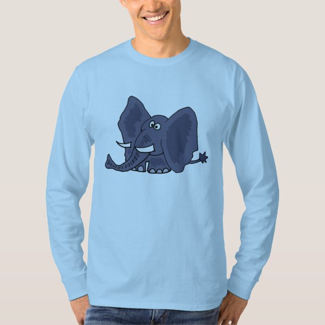 Camisa engraçada dos desenhos animados do elefante (Frente)