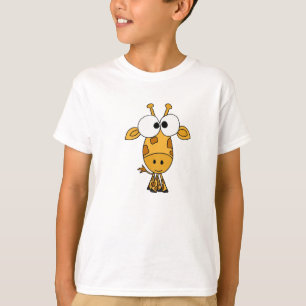 Camisa engraçada dos desenhos animados do girafa