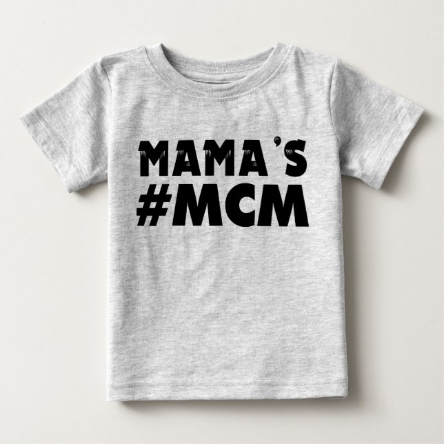 Camisa engraçada dos garotos #MCM da mamãe (Frente)