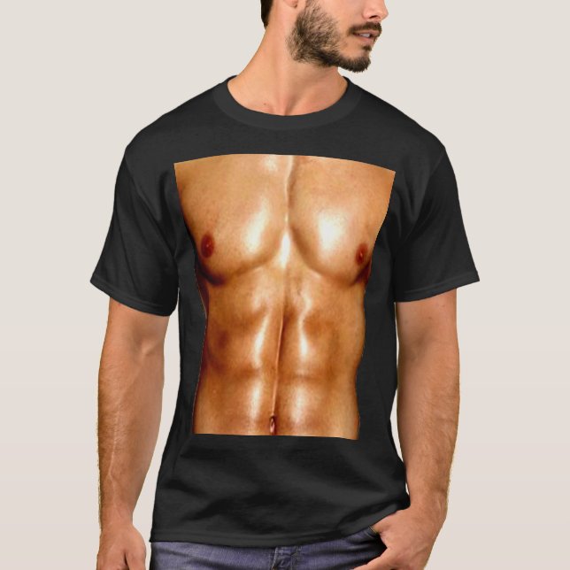 camisa engraçada dos homens t, SEIS BLOCOS (Frente)