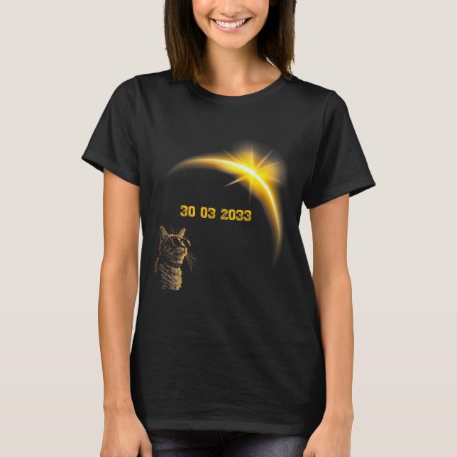 Camisa engraçada Eclipse Solar Total 30 de março (Frente)