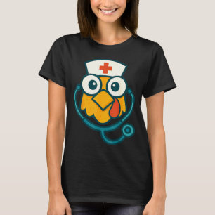 Camisa engraçada enfermeira frango médico humor Di