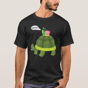 Camisa Engraçada Engraçada com Tartaruga Anel
