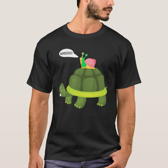 Camisa Engraçada Engraçada com Tartaruga Anel (Frente)
