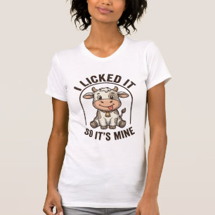 Camisa engraçada Eu Lambei Vaca Design de Fazenda