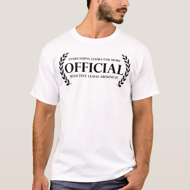 Camisa Engraçada Folhas Oficiais (Frente)