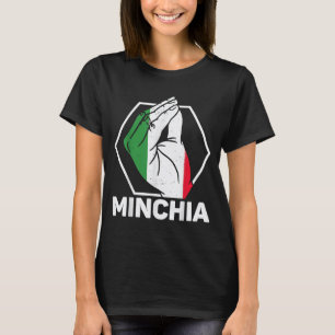 Camisa engraçada Itália Minichia Citações Ditados