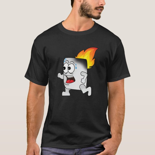 Camisa Engraçada - Marshmallow Smores On Fire (Frente)