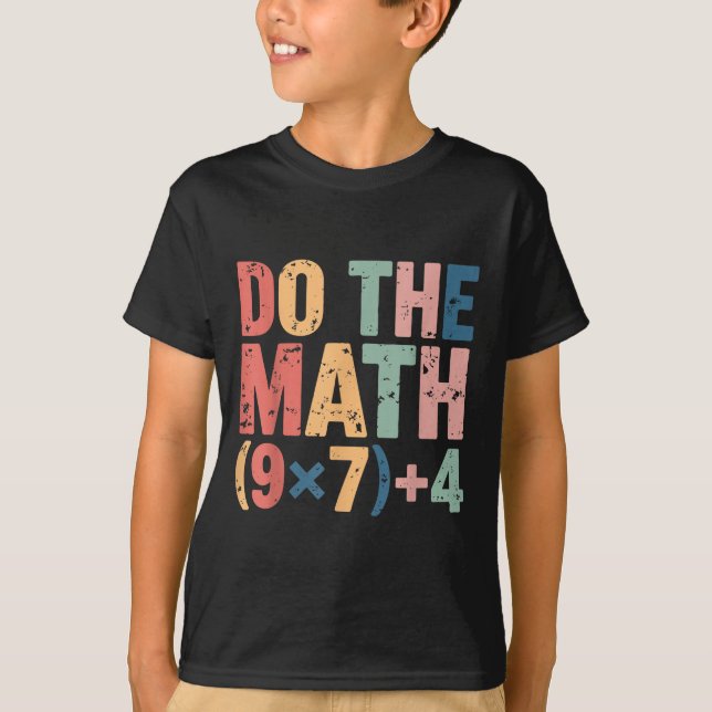 Camisa Engraçada Matemática 67 Meme Seis Sete (Frente)
