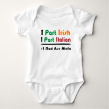 Camisa engraçada orgânica irlandesa italiana para 