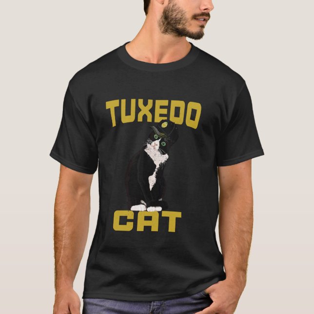Camisa engraçada para a mãe, Boss Tuxedo Cat Cap L (Frente)