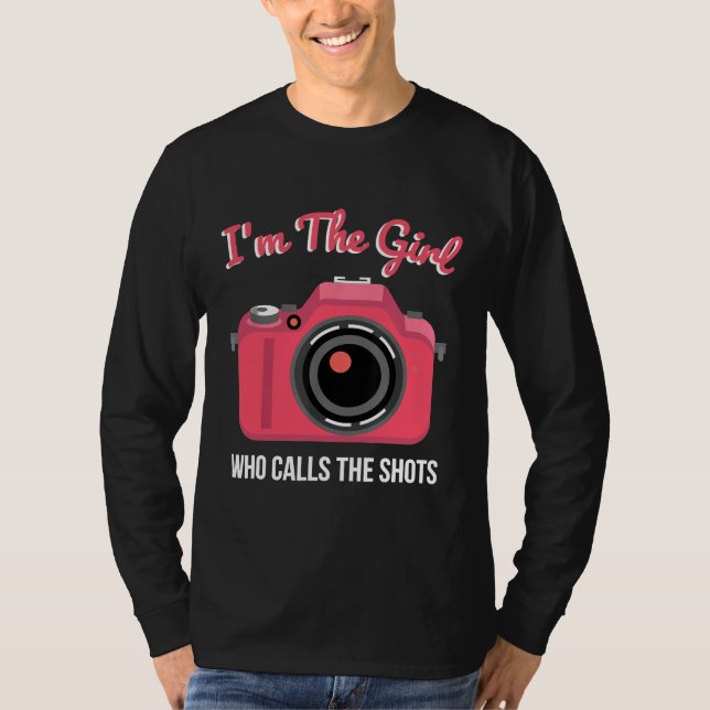 Camisa Engraçada Para A Rapariga De Fotografadores (Frente)