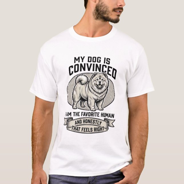 Camisa engraçada para amante de cães com Chow C gr (Frente)