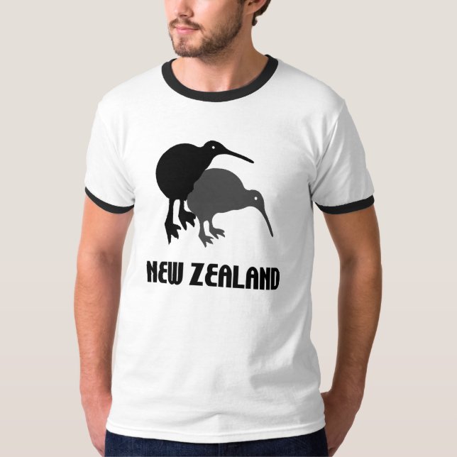 Camisa engraçada para homens Kiwi Nova Zelândia (Frente)