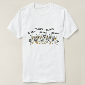 Camisa engraçada personalizada com nome do profess