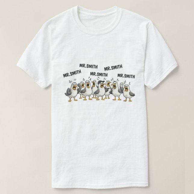 Camisa engraçada personalizada com nome do profess (Frente do Design)