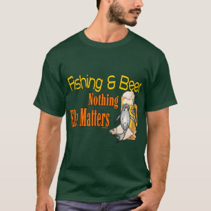 Camisa Engraçada Pesca Humor Cerveja
