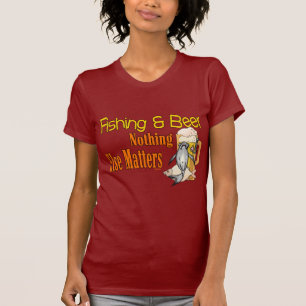 Camisa Engraçada Pesca Humor Cerveja