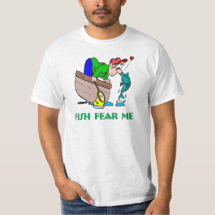 Camisa Engraçada Pesca Humor Medo de Pesca