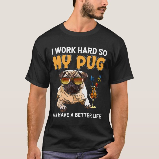 Camisa Engraçada Pug Dão Uma Camisa (Frente)