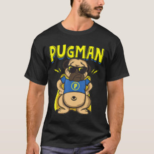 Camisa engraçada Pugman para pai Pug