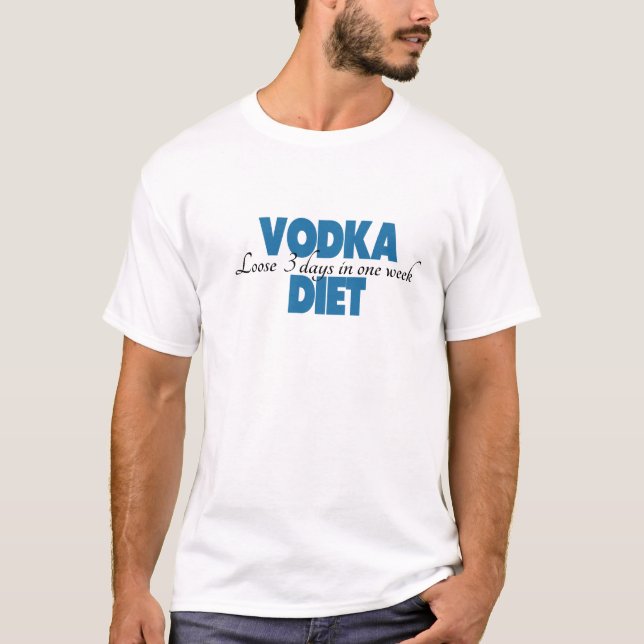 Camisa engraçada que diz uma vodca (álcool) e a (Frente)
