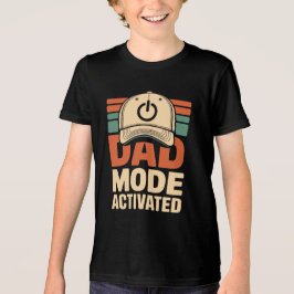 Camisa engraçada retrô de pai com 'Modo Pai Ativad