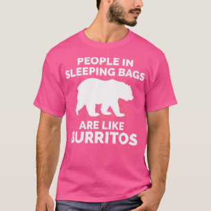 Camisa Engraçada Urso Dormindo Burrito