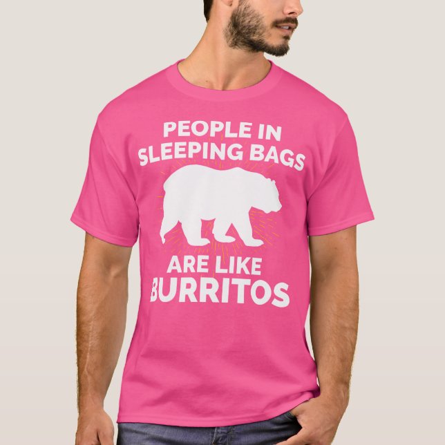 Camisa Engraçada Urso Dormindo Burrito (Frente)